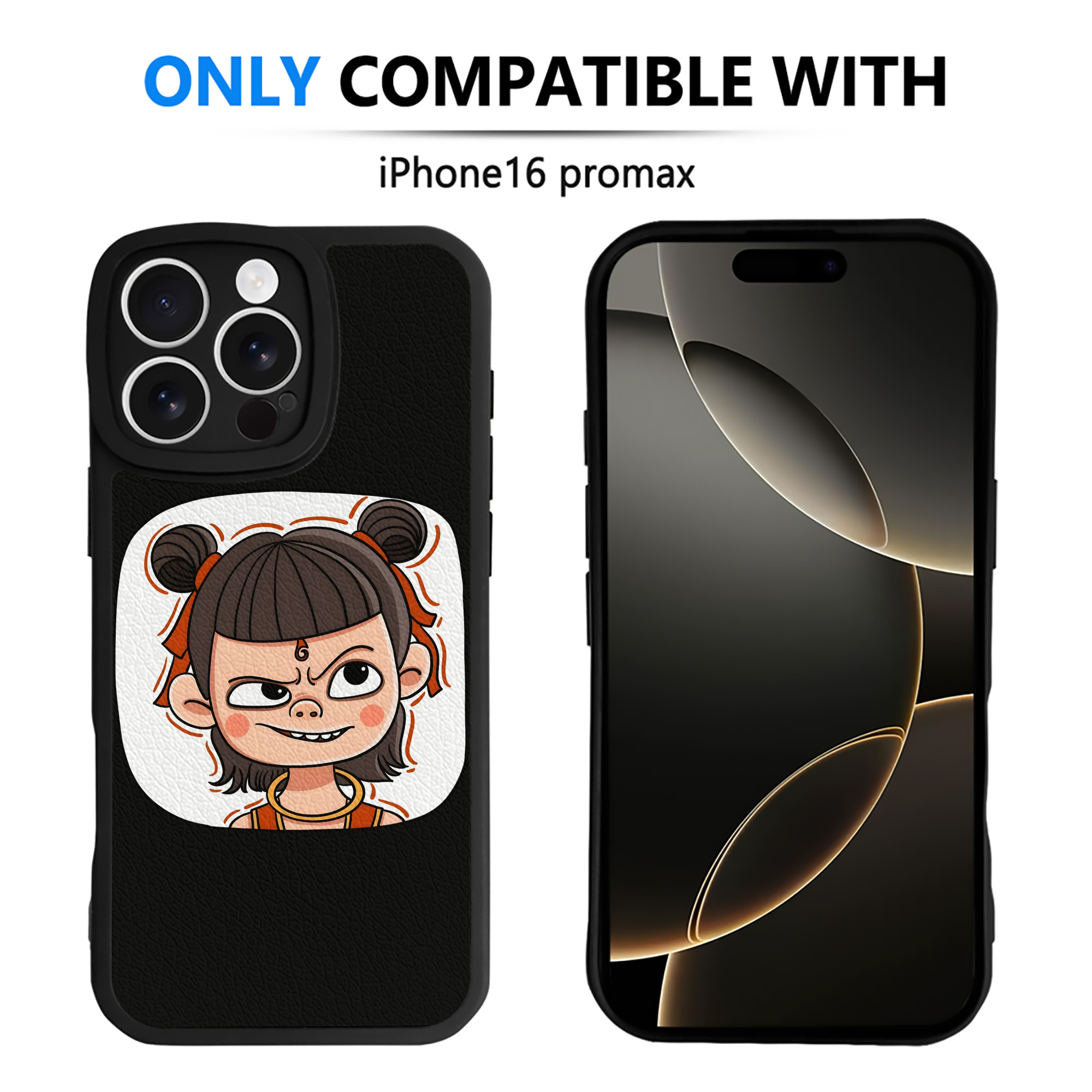 （画像用） Ne Zha 2 ナタ 魔童の大暴れ 【iPhone 16シリーズ対応】シリコンスマホケース（レザー調） 材質：シリコン